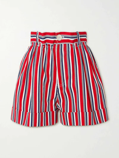 striped paperbag shorts, Miu Miu